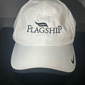 Nike Adjustable Featherlight White Unisex Running Tennis Golf Cap Hat Clean